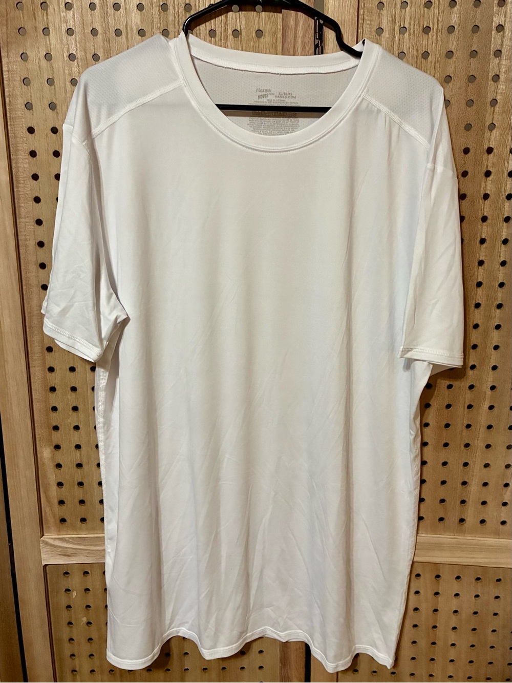 3 Hanes White Athletic Moves Performance Tee Shirts Size XL